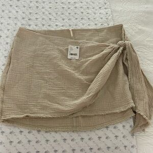 Beige Free People Skirt